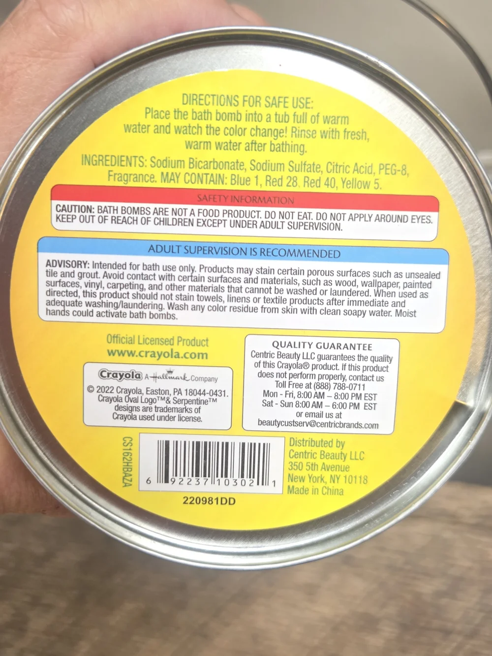 Sealed Crayola Color Your Bath Bomb Bucket ~ 8 Scented Bath Bombs ~ Bin 1B